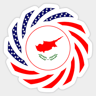 Cypriot American Multinational Patriot Flag Series Sticker